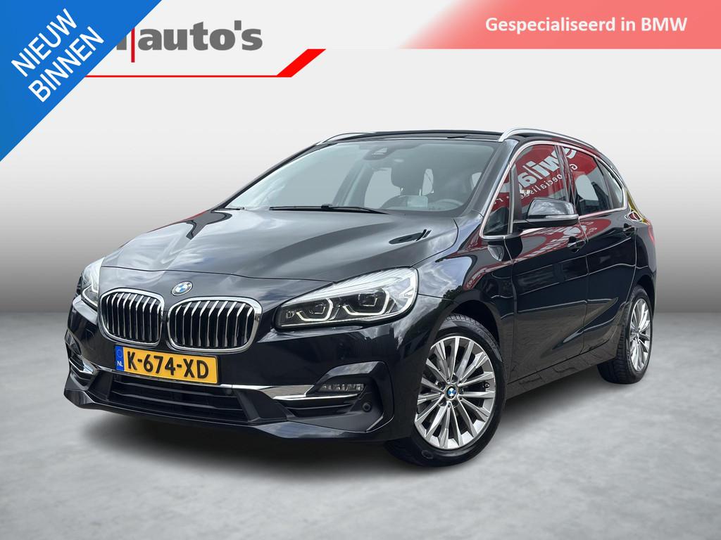 BMW 2-serie Active Tourer 218i High Executive Luxury Line, Auto's, 136 pk, Gebruikt, Zwart, 3 cilinders