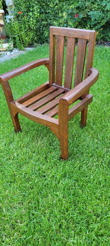KINDER STOEL TEAK HOUT, Ophalen of Verzenden, Zo goed als nieuw, Stoel(en)
