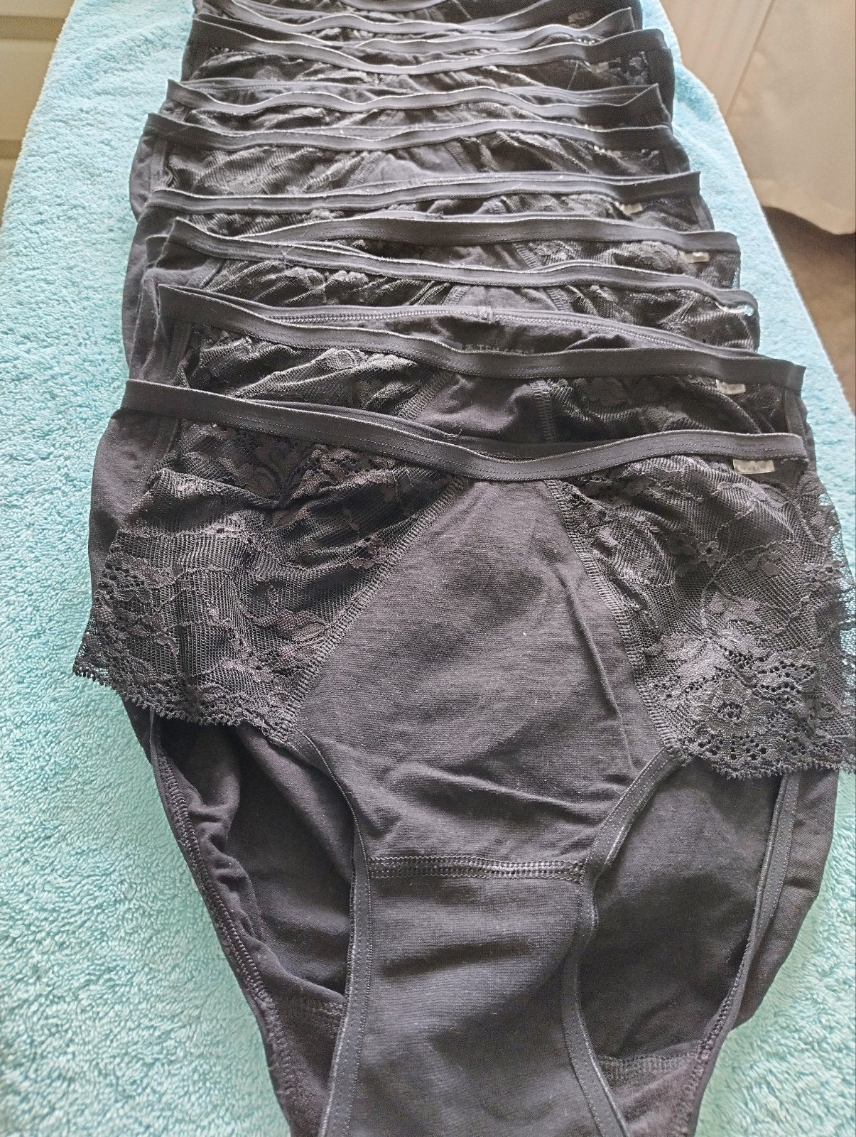 Elf zwarte TEN CATE heup slips met kant maat xl in z n st, Ten cate, Ophalen of Verzenden, Zwart, Slip