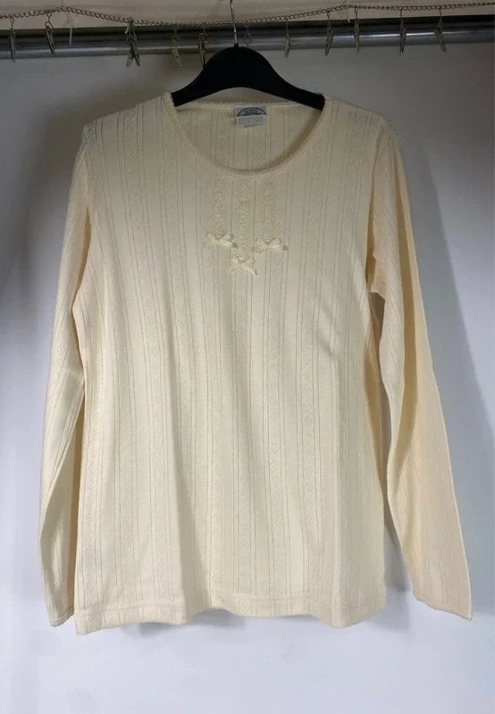 Long Sleeve| Laura Ashley, Maat 38/40 (M), Beige, Ophalen of Verzenden, Lange mouw