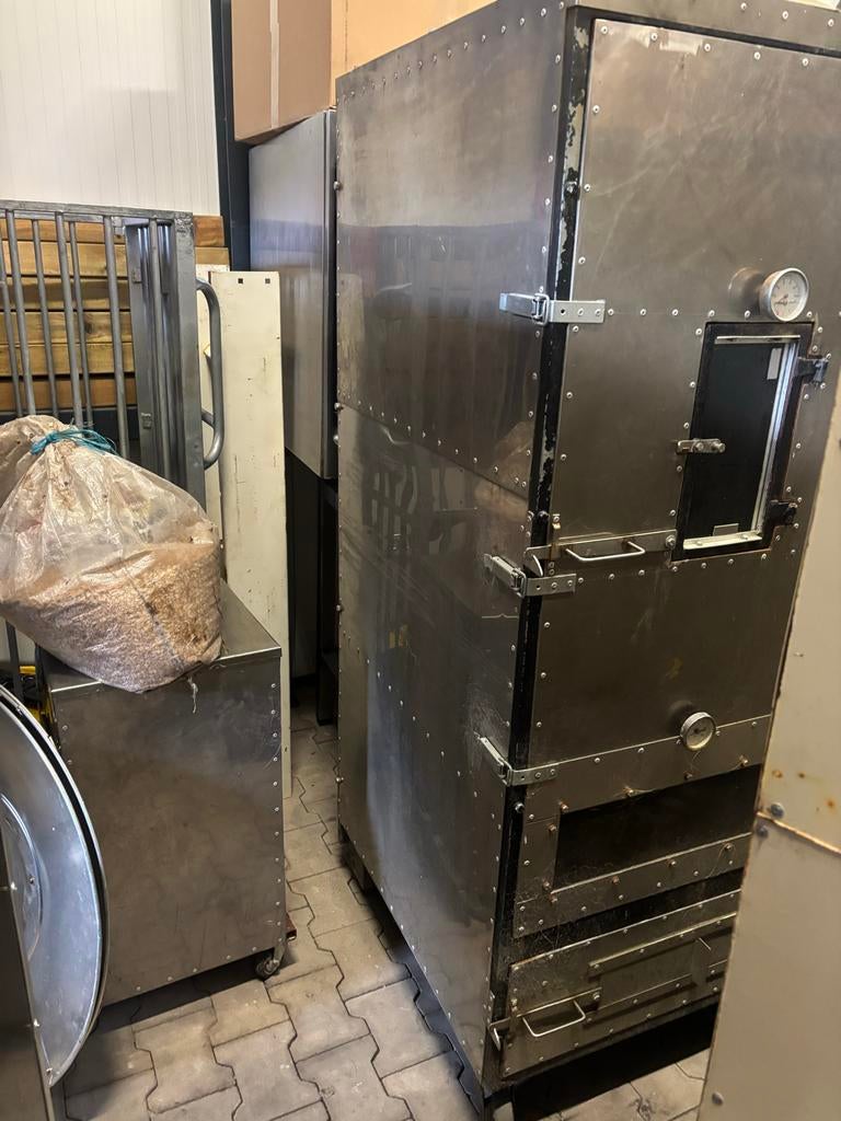 Grote RVS Rookkast / Rookoven op wielen met toebehoren, Witgoed en Apparatuur, Ovens, Ophalen, Horeca-oven, Vrijstaand, 60 cm of meer
