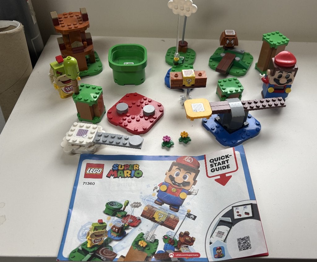 LEGO Mario starterset 71360 en vijf personagepakketen, Gebruikt, Overige thema's, Lego, Inclusief instructies