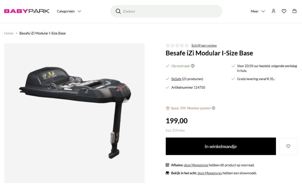 BeSafe iZi Modular i-Size Base, Kinderen en Baby's, Overige merken, Ophalen of Verzenden, Zo goed als nieuw, Isofix