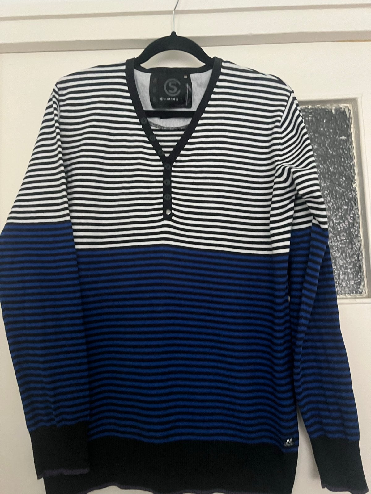 Silver Creek heren trui met V-hals, maat L, Ophalen of Verzenden, Zo goed als nieuw, Maat 52/54 (L), Blauw