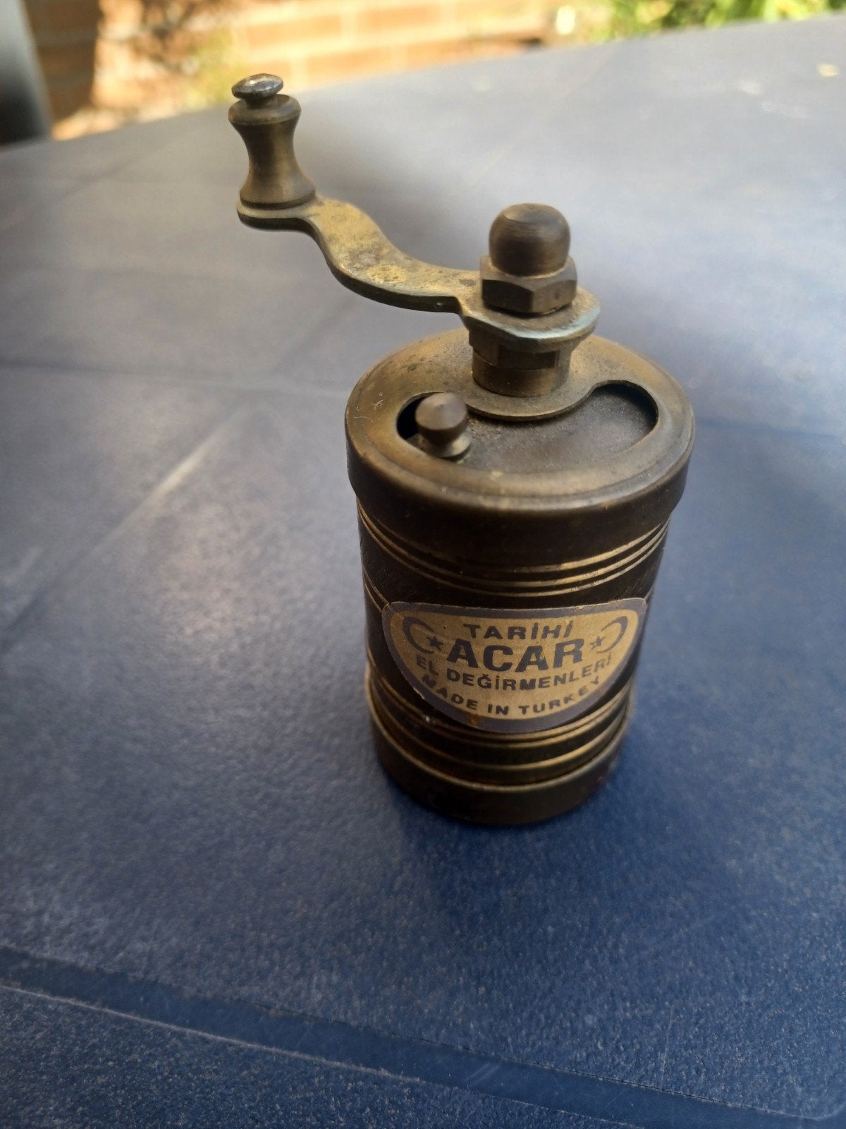 Vintage Turkse messing pepermolen, Antiek en Kunst, Ophalen of Verzenden