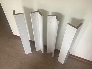houten tafelpoten eettafelpoten losse hoekpoten L 77 cm wit, Ophalen, Zo goed als nieuw, Wit, Hout