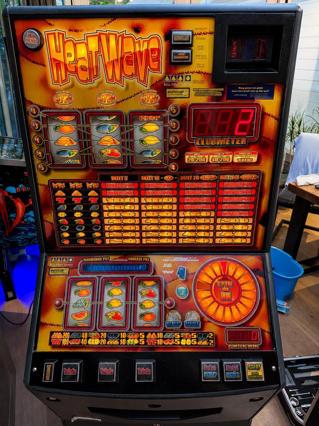 Bell Fruit Game * HEAT WAVE * gokkast, Euro, Ophalen of Verzenden, Zo goed als nieuw