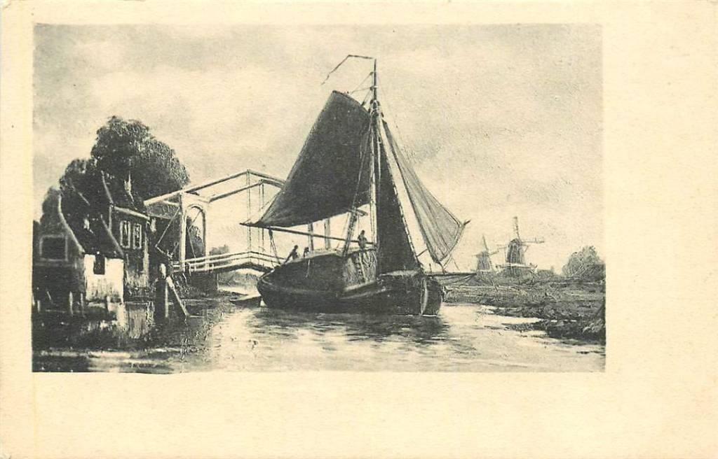 381-327-035 Zeilboot, Verzenden, Voor 1920, Zuid-Holland