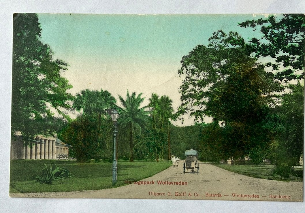 Hartogspark Weltevreden Batavia Bandoeng 1909, Ophalen of Verzenden, Voor 1920, Buiten Europa