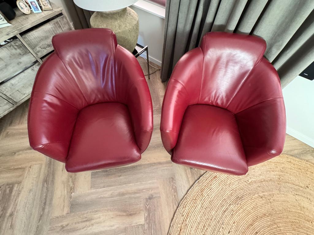 Leren Montel fauteuils - Zeer luxe en comfortabel, Gebruikt, Twee, Leer, Ophalen of Verzenden