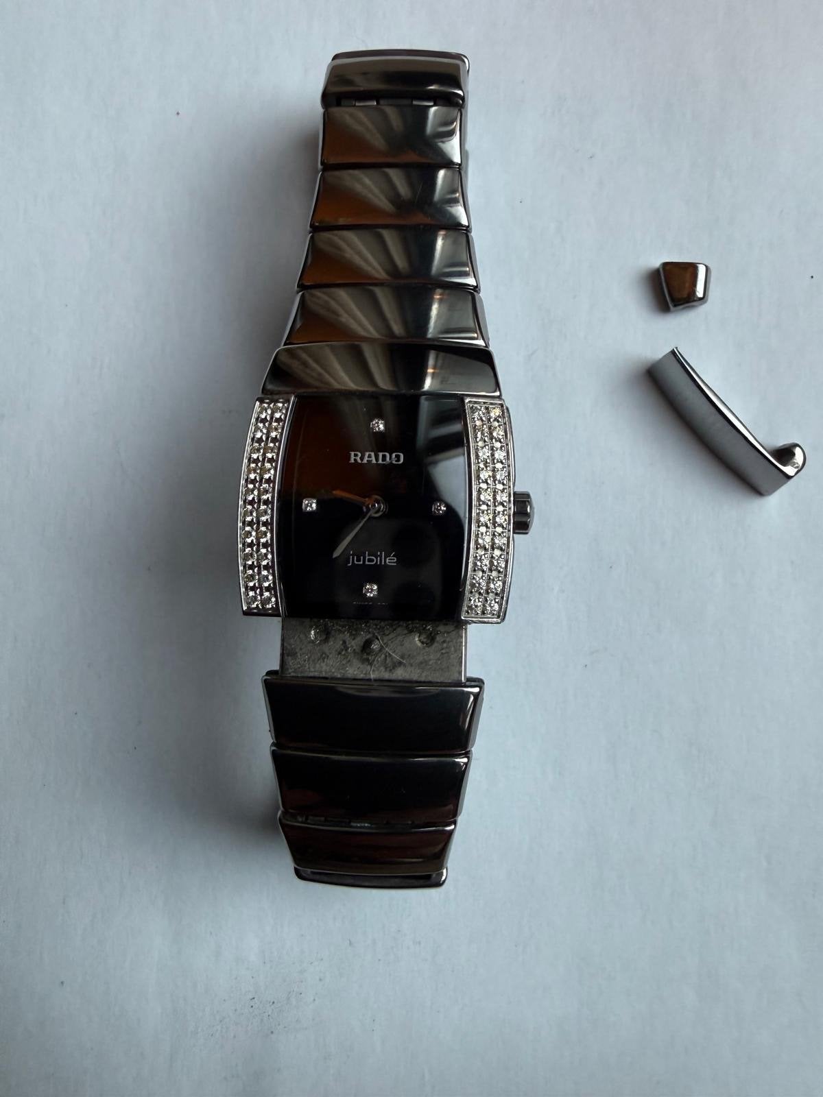 RADO Jubilé dameshorloge met 48 diamanten (0,50 ct), Sieraden, Tassen en Uiterlijk, Overige merken, Gebruikt, Staal, Polshorloge