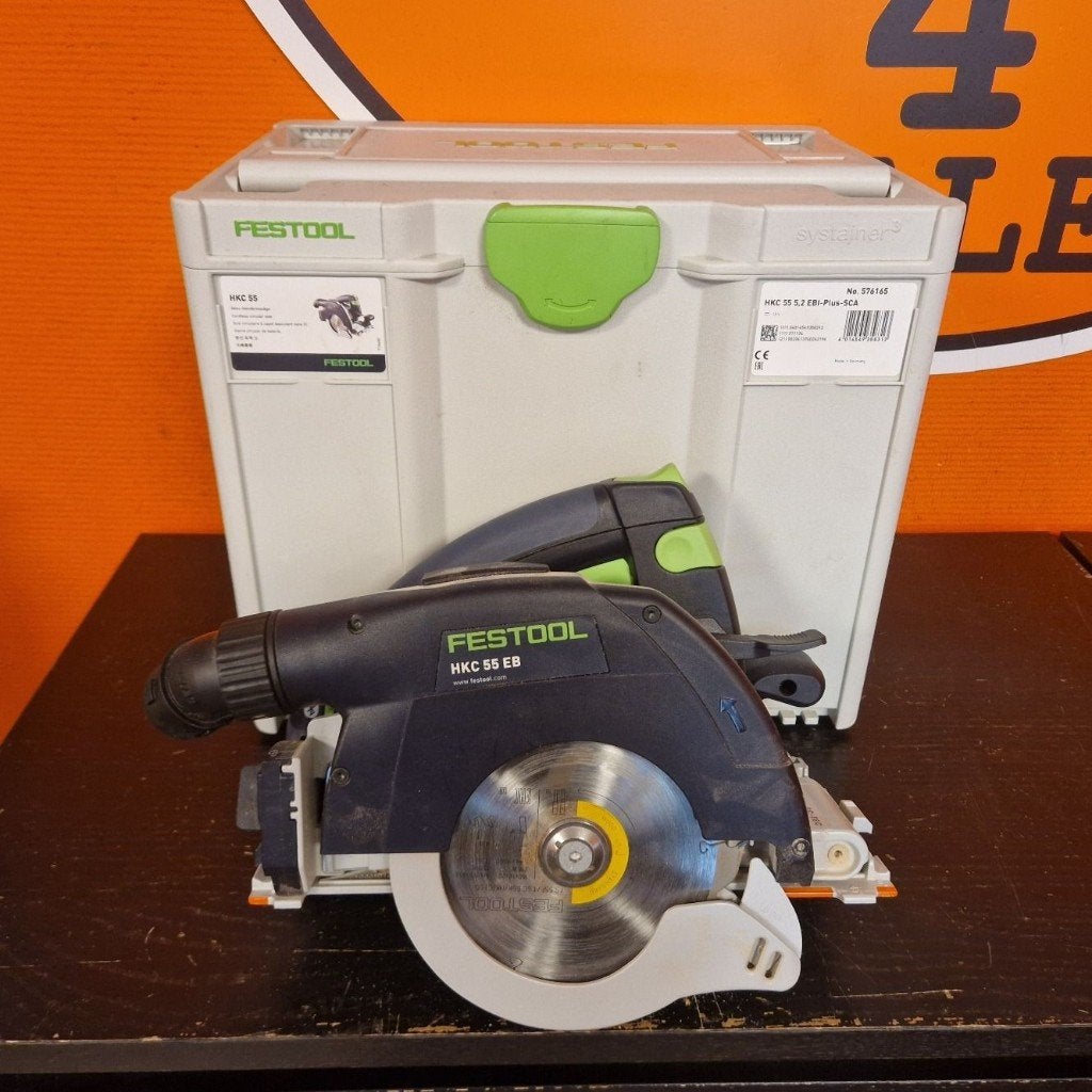 Festool HKC 55 cirkelzaag EB 18V Incl akku en lader, Gebruikt, Cirkelzaag, Ophalen of Verzenden, 30 tot 70 mm