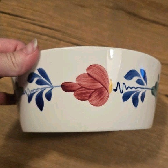 Boerenbont souffleschaal, Ophalen of Verzenden, Rond