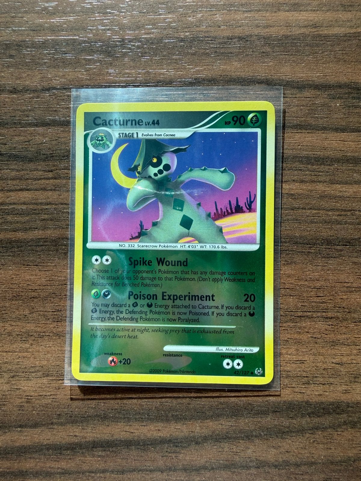 Pokémon Kaart: Cacturne Lv.44 - PL42, Ophalen of Verzenden, Zo goed als nieuw, Losse kaart