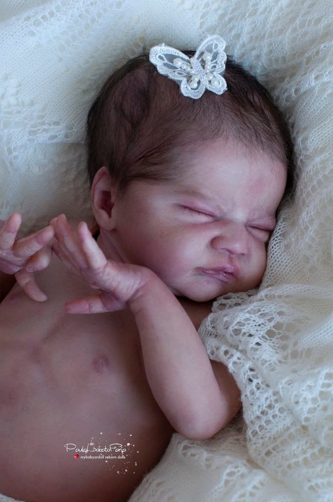 Adembenemend mooi reborn babytje Gracie Mae Paula Lobato, Verzamelen, Poppen, Ophalen of Verzenden, Zo goed als nieuw, Babypop
