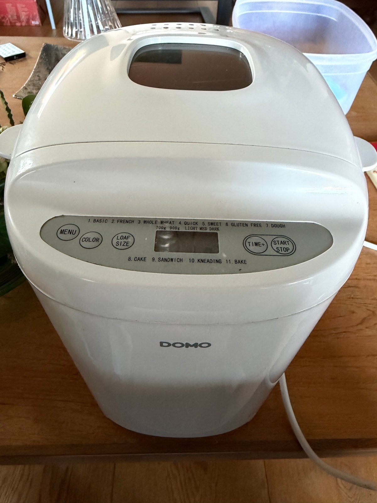 Domo Broodbakmachine - Vers Brood in een Handomdraai, Gebruikt, 800 tot 1200 gram deeg, Kijkvenster, Ophalen