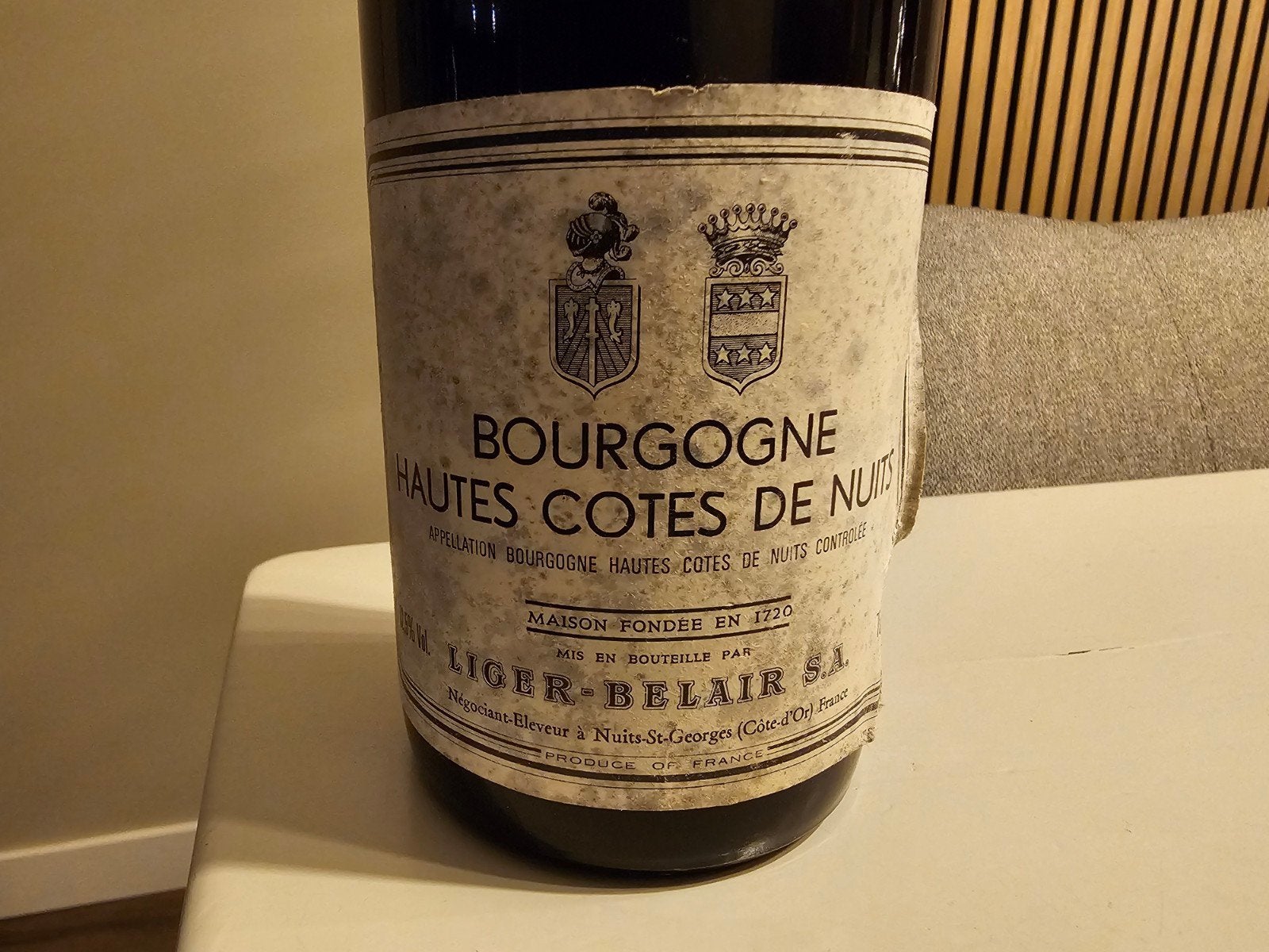 Bourgogne Hautes Cotes de Nuits 1992 - Liger-Belair, Ophalen, Gebruikt, Frankrijk, Rode wijn
