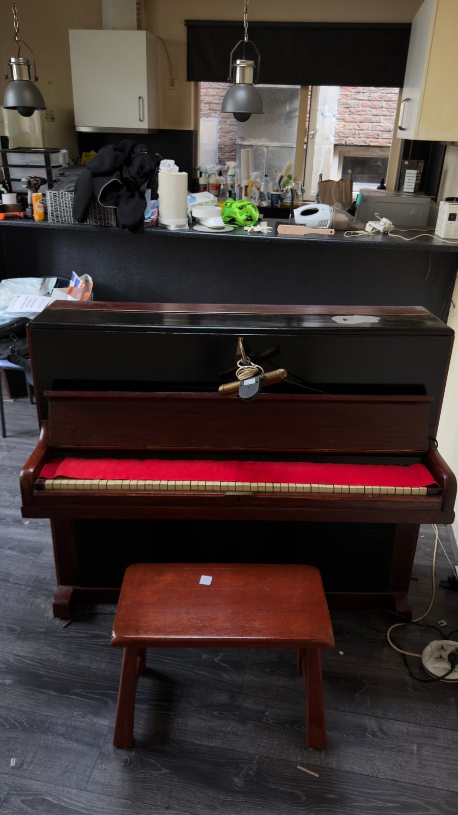 Oude Piano, Ophalen, Gebruikt, Bruin, Piano