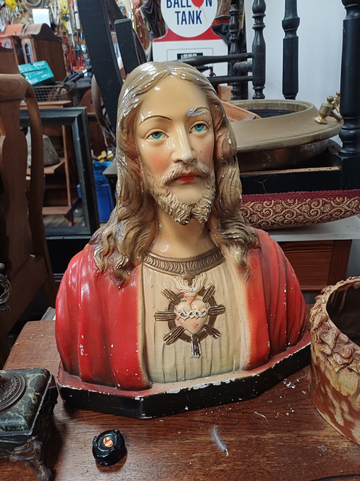 Vintage Jezus Heilig Hart Buste - Religieuze Decoratie, Ophalen