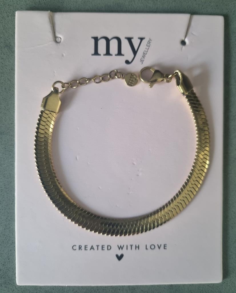 My Jewelery armband, zgan!, Ophalen of Verzenden, Zo goed als nieuw, Goud, Staal