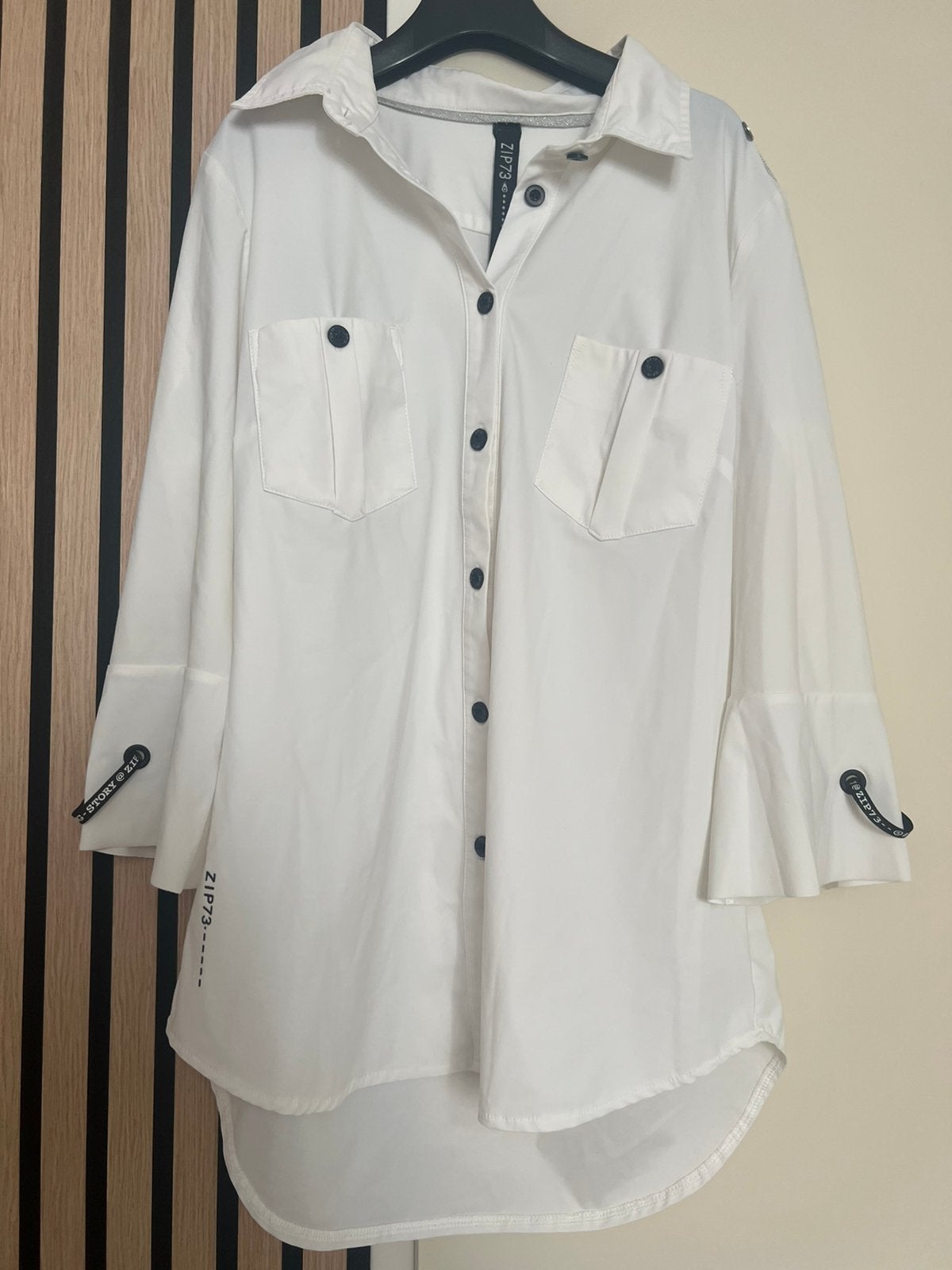 Zip73 mooie witte blouse/ maat S, Verzenden, Zo goed als nieuw, Maat 36 (S), Wit