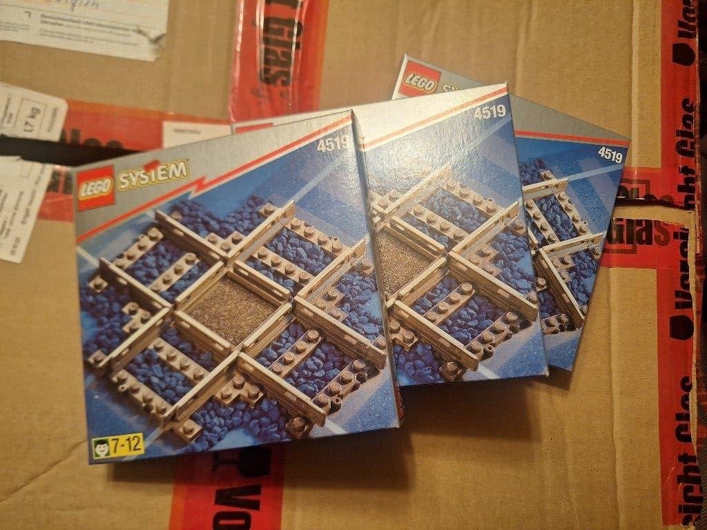 Lego 4519 9v trein kruising oud ongeopend, Lego, Nieuw, Ophalen of Verzenden, Inclusief doos