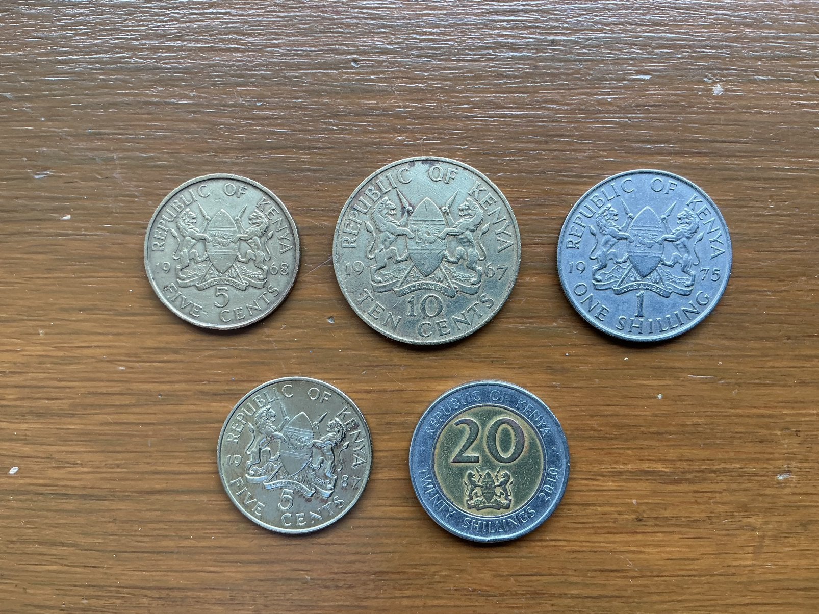 Munten Keynia, Postzegels en Munten, Munten | Afrika, Ophalen of Verzenden, Overige landen