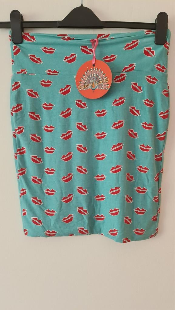 Nieuw kort rokje mint S 36 Bakery Ladies mondjes lippen, Nieuw, Ophalen of Verzenden, Bakery Ladies, Maat 36 (S)