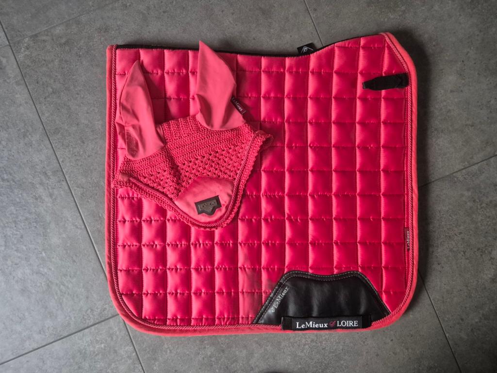 LeMieux Loire dekje en oornetje, Dieren en Toebehoren, Paarden en Pony's | Dekens en Dekjes, Full (L), Ophalen, Roze, Lemieux