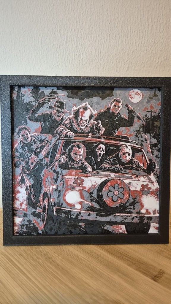 Hueforge Horror Schilderijen 3D, Schilderij, Meerkleurig, Nieuw, 23 cm