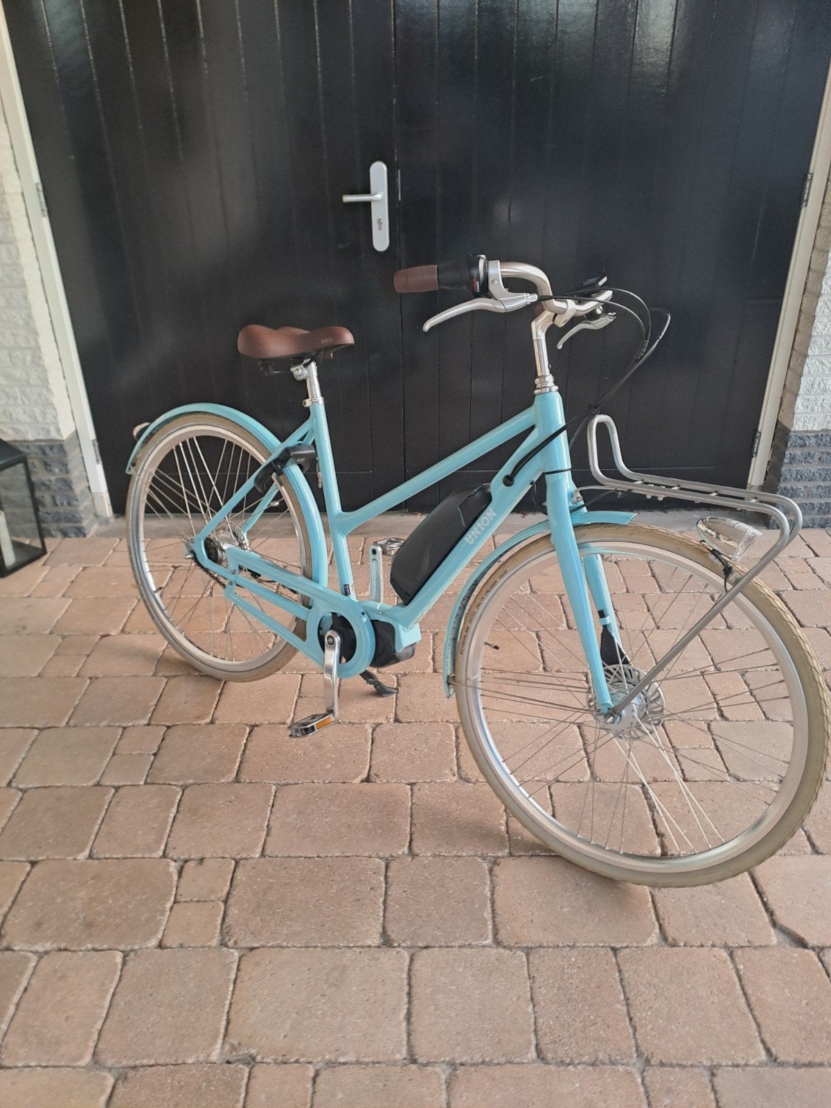 elektrische dames transportfiets Union Shimano middenmotor, Fietsen en Brommers, Overige merken, Ophalen of Verzenden, Zo goed als nieuw