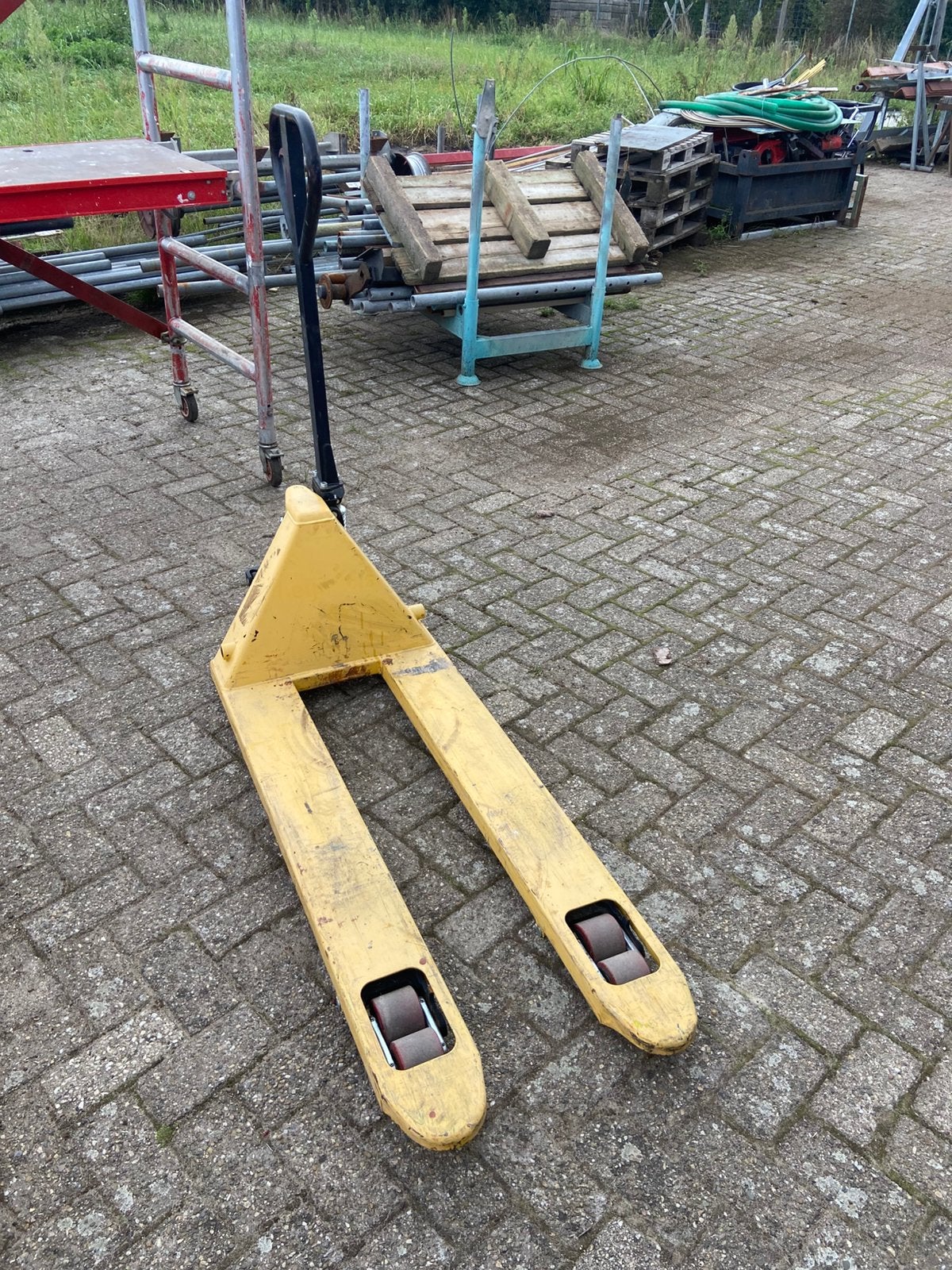 Palletwagen, pompwagen, Ophalen, Gebruikt, Transportkar