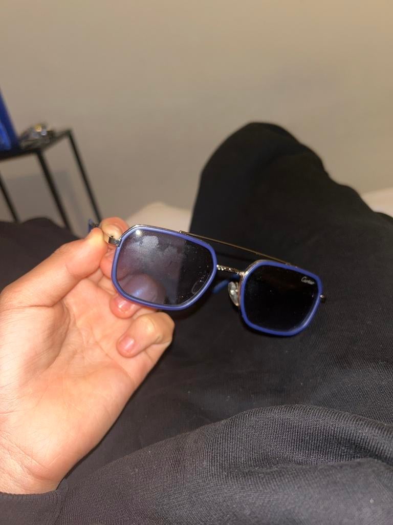 Nieuwe Cartier bril, Sieraden, Tassen en Uiterlijk, Zonnebrillen en Brillen | Heren, Overige merken, Blauw, Nieuw, Ophalen of Verzenden