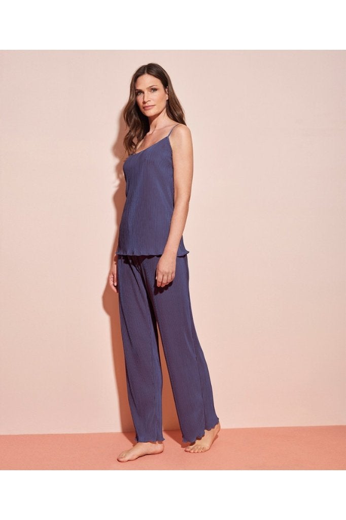 Zomerse lounge set Top met broek NU 20.- In maat M en XL, Piet petersstraat 1, Overige typen, Blauw, Ophalen of Verzenden