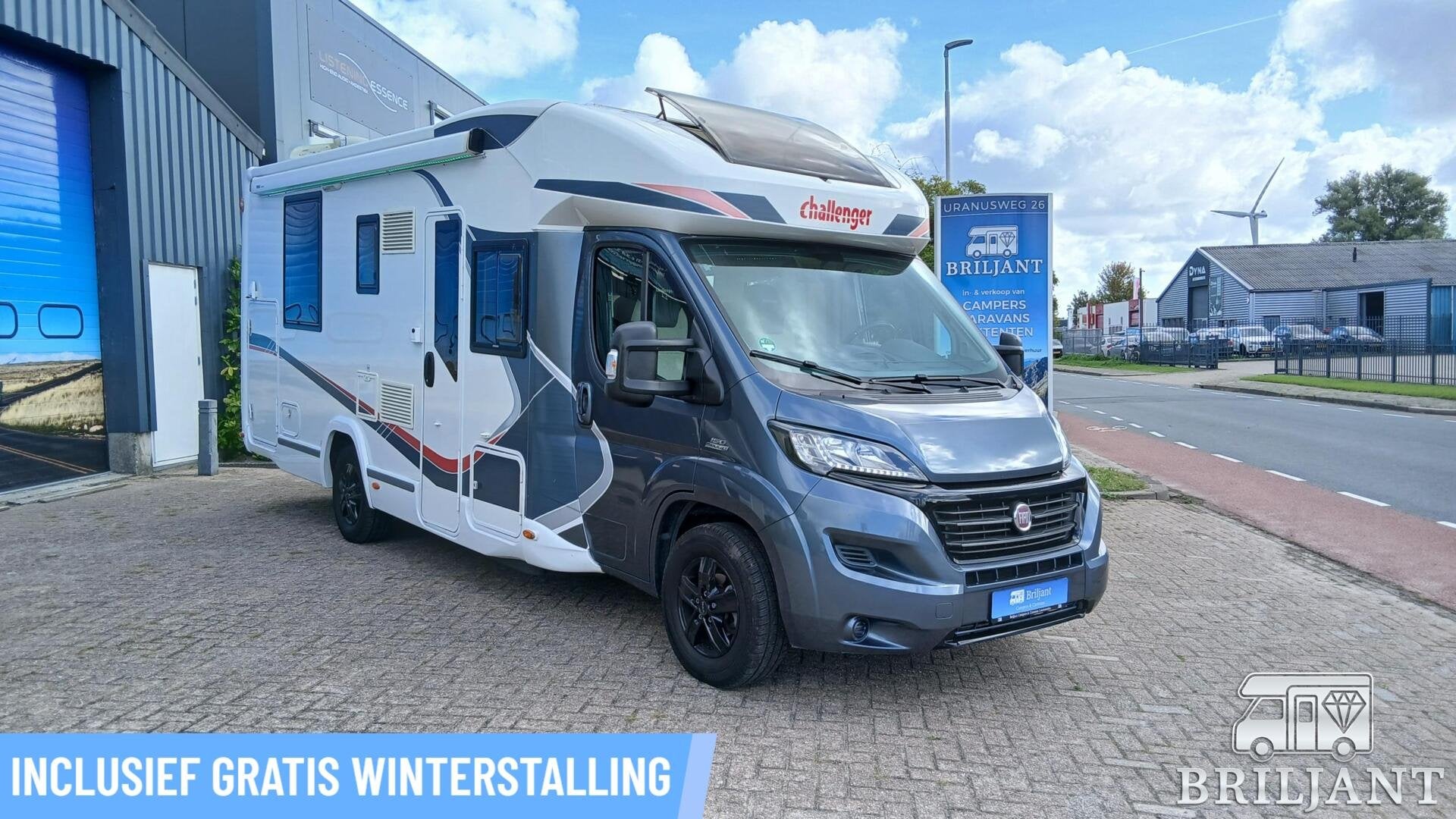 Fiat Challenger 398 EB camper.. dakairco+Queensbed+hefbed, Caravans en Kamperen, Ringverwarming, Elektrische ramen, 7 tot 8 meter