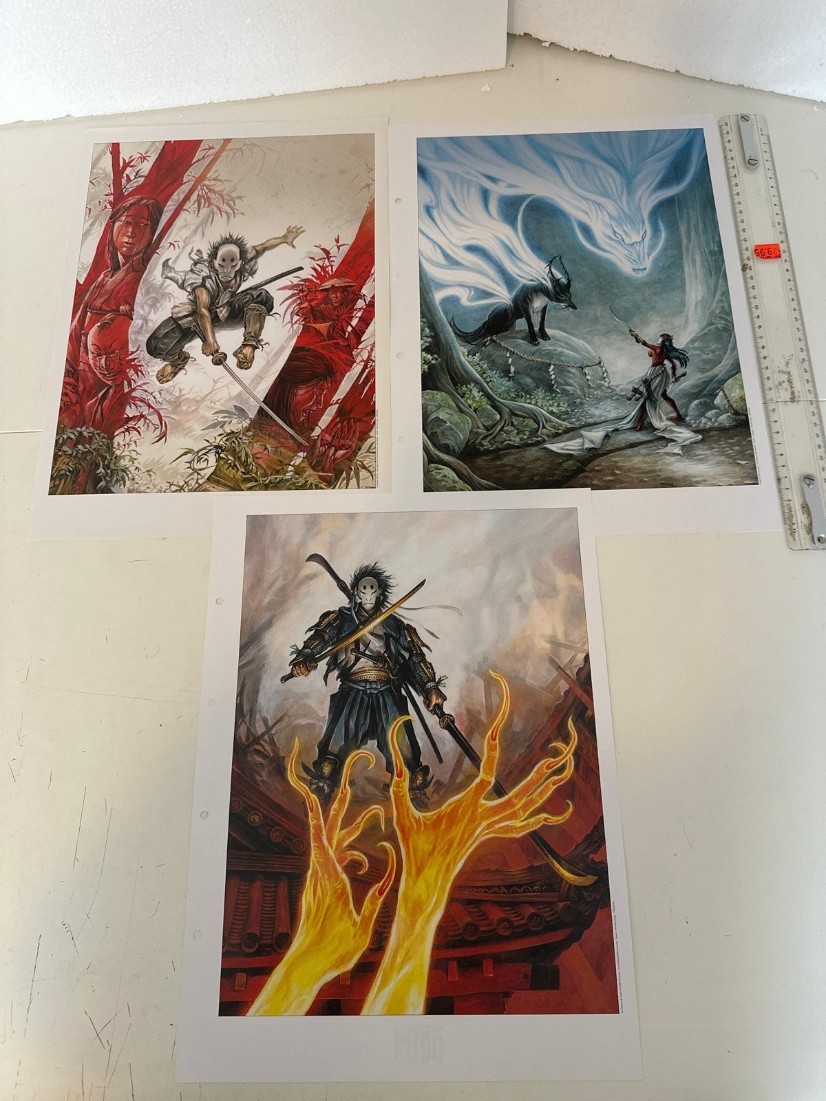 Set van 3  Artprints - Fudo & Izuna. Saverio Tenuta, Boeken, Meerdere comics, Ophalen of Verzenden, Zo goed als nieuw, Japan (Manga)