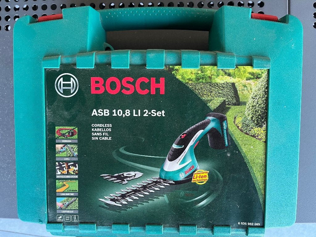 Bosch buxus- en grasschaar ASB, Ophalen, Gebruikt, Accu, Minder dan 10 cm