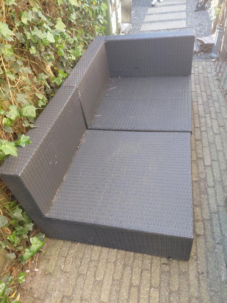 Stuk lounge tuinbank met kussens, Tuin en Terras, Gebruikt, 3 zitplaatsen, Ophalen of Verzenden, Loungeset