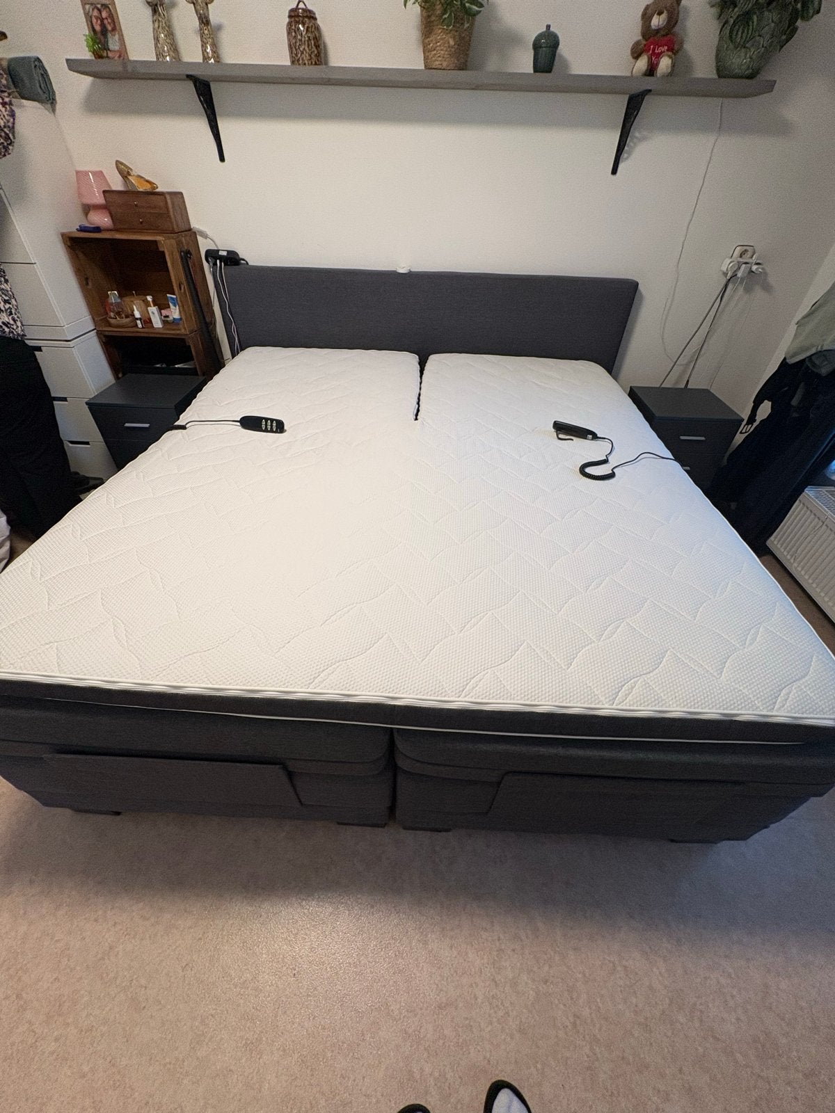 Elektrische verstelbare boxspring 180x200, Huis en Inrichting, Ophalen, Tweepersoons, 180 cm, 200 cm
