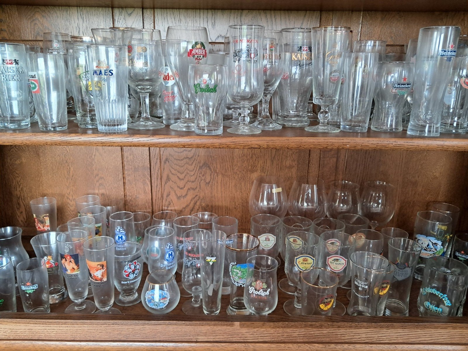 Grote collectie bierglazen, diverp, Ophalen