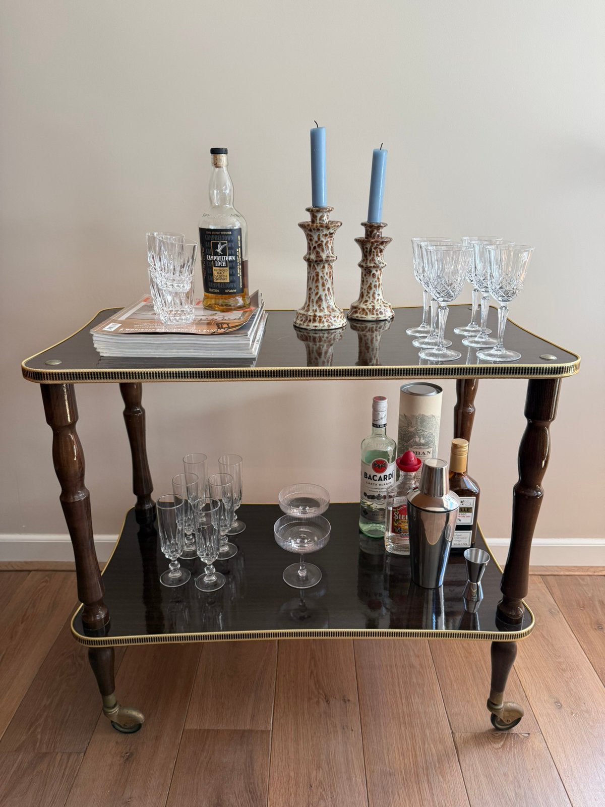 Barcart / theewagen / bijzettafel | Vintage, Ophalen