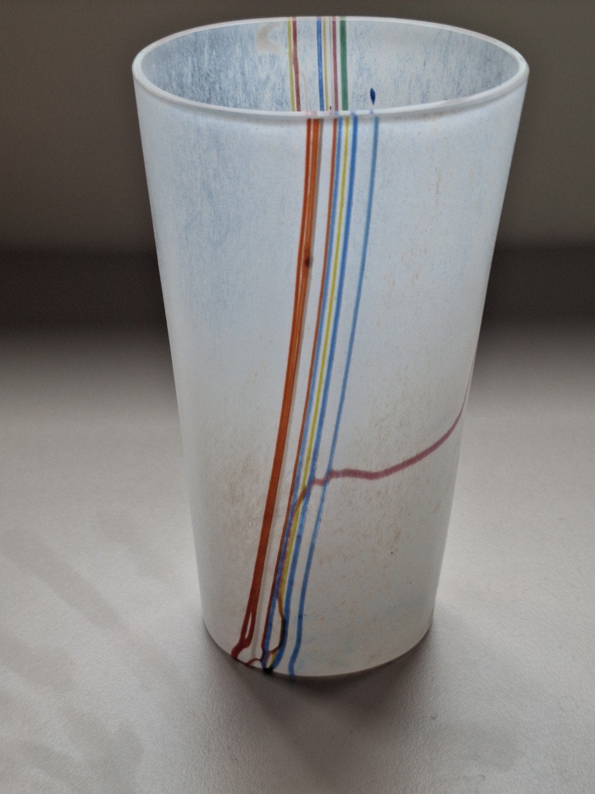 Kjell Engman -Kosta Boda -Rainbow Vaas - gesigneerd, Antiek en Kunst, Ophalen of Verzenden