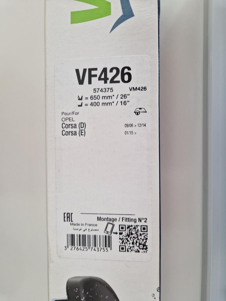 Ruitenwisser VALEO SILENCIO 574375 geschikt voor OPEL CORSA, Ophalen of Verzenden, Nieuw, Opel