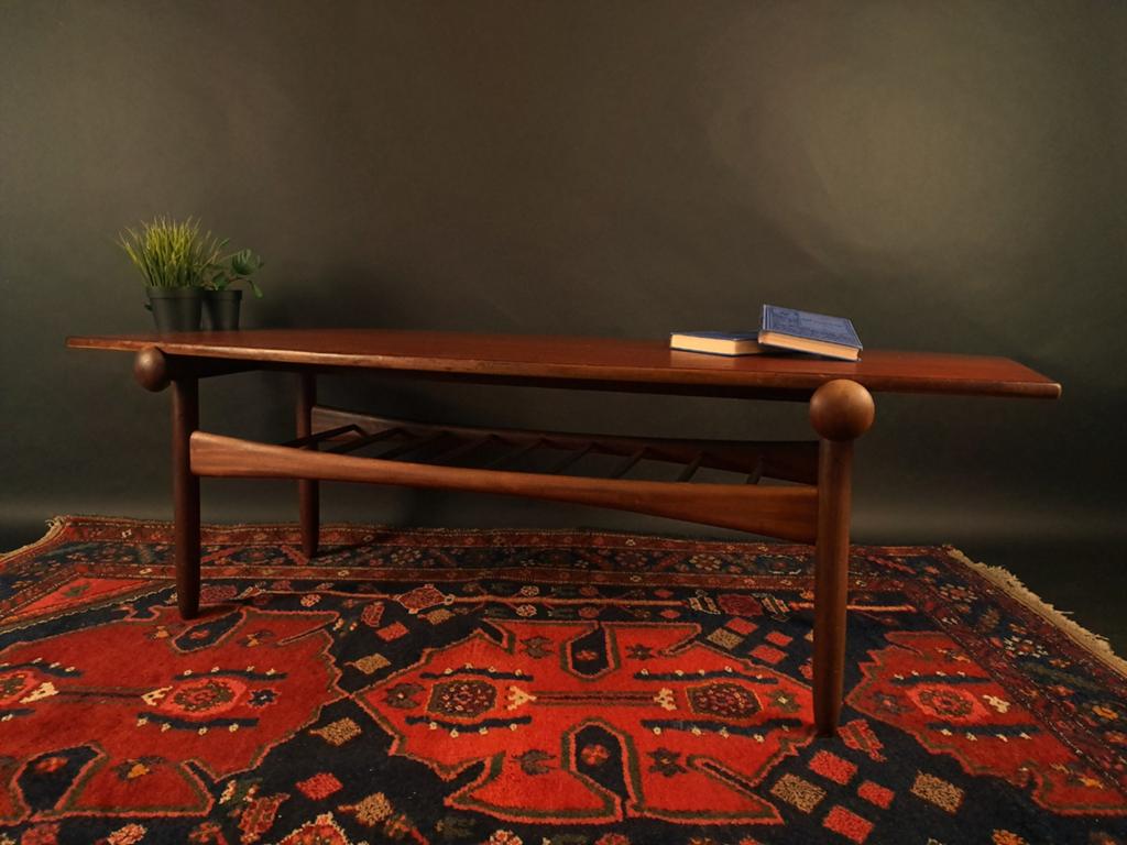 Exclusieve Vintage Midcentury Design Salontafel, Huis en Inrichting, Tafels | Salontafels, Ophalen, 100 tot 150 cm, ., 50 tot 100 cm