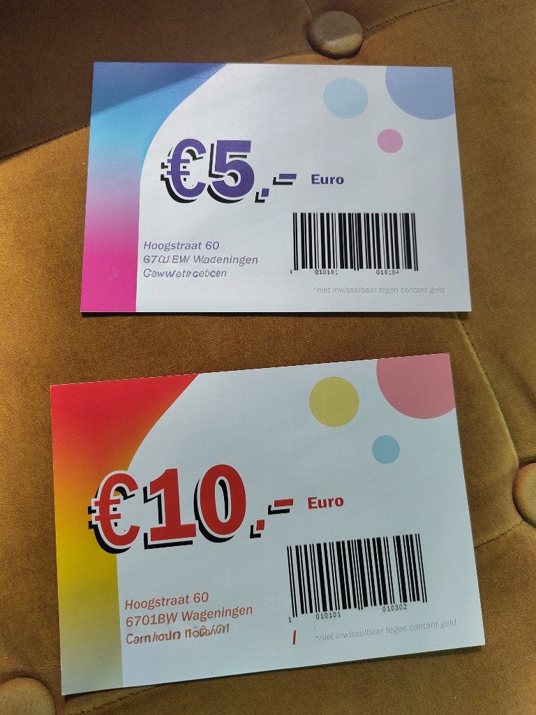 Cadeaubon speelgoed winkel Wageningen, Tickets en Kaartjes, Eén persoon, Cadeaubon, Warenhuis- of Winkelbon