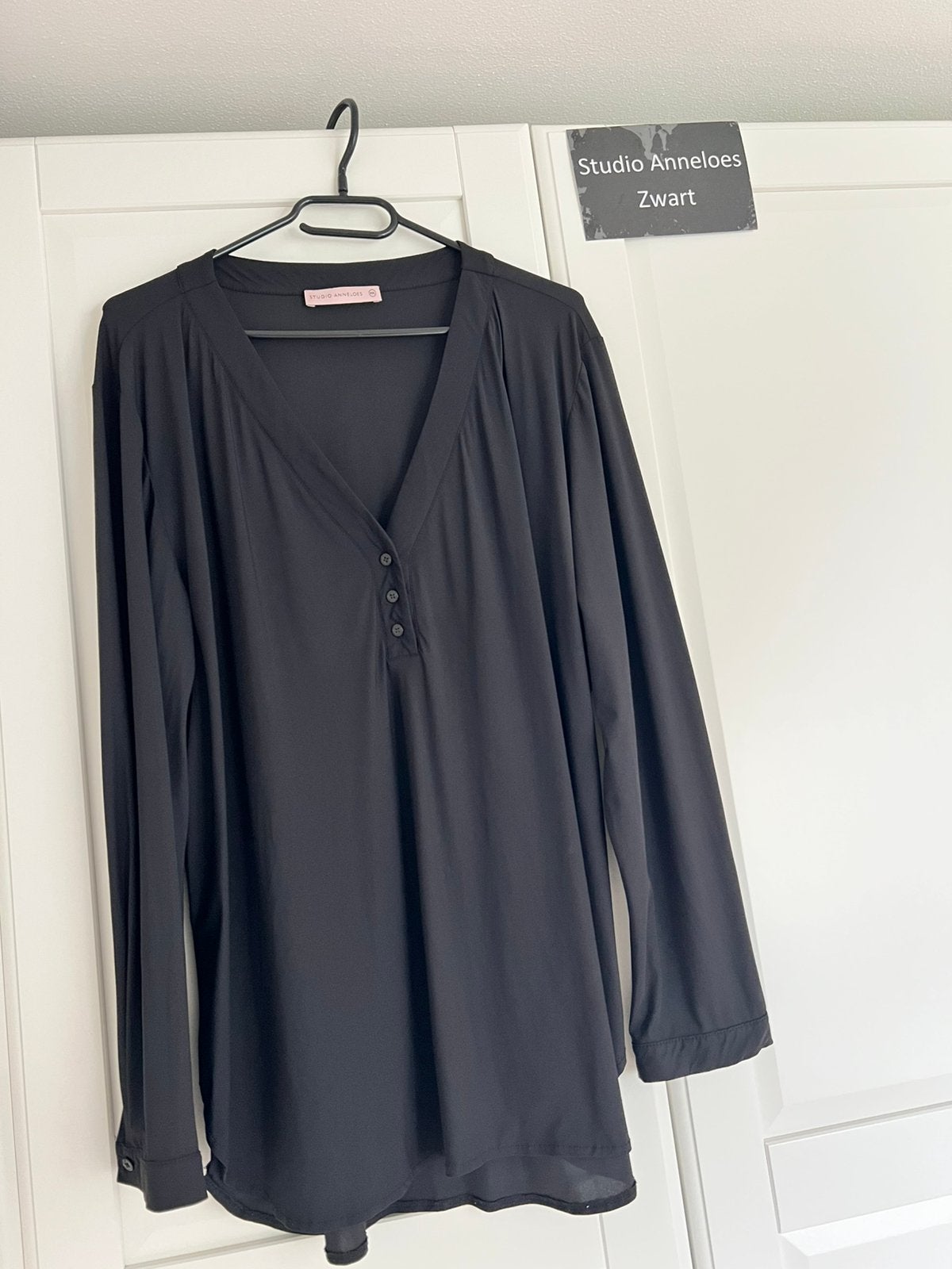 Studio anneloes evi blouse XXL zwart travelstof, Maat 46/48 (XL) of groter, Ophalen of Verzenden, Zo goed als nieuw, X