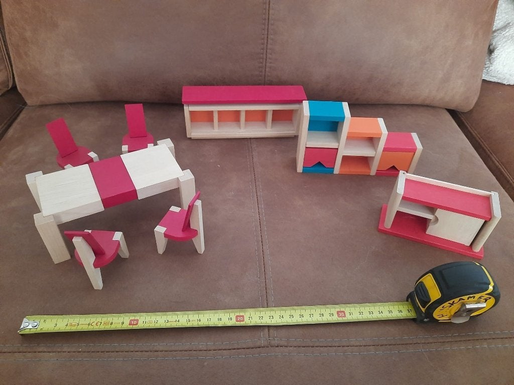 houten poppenhuis meubels, Verzamelen, Ophalen of Verzenden, Zo goed als nieuw, Poppenhuis