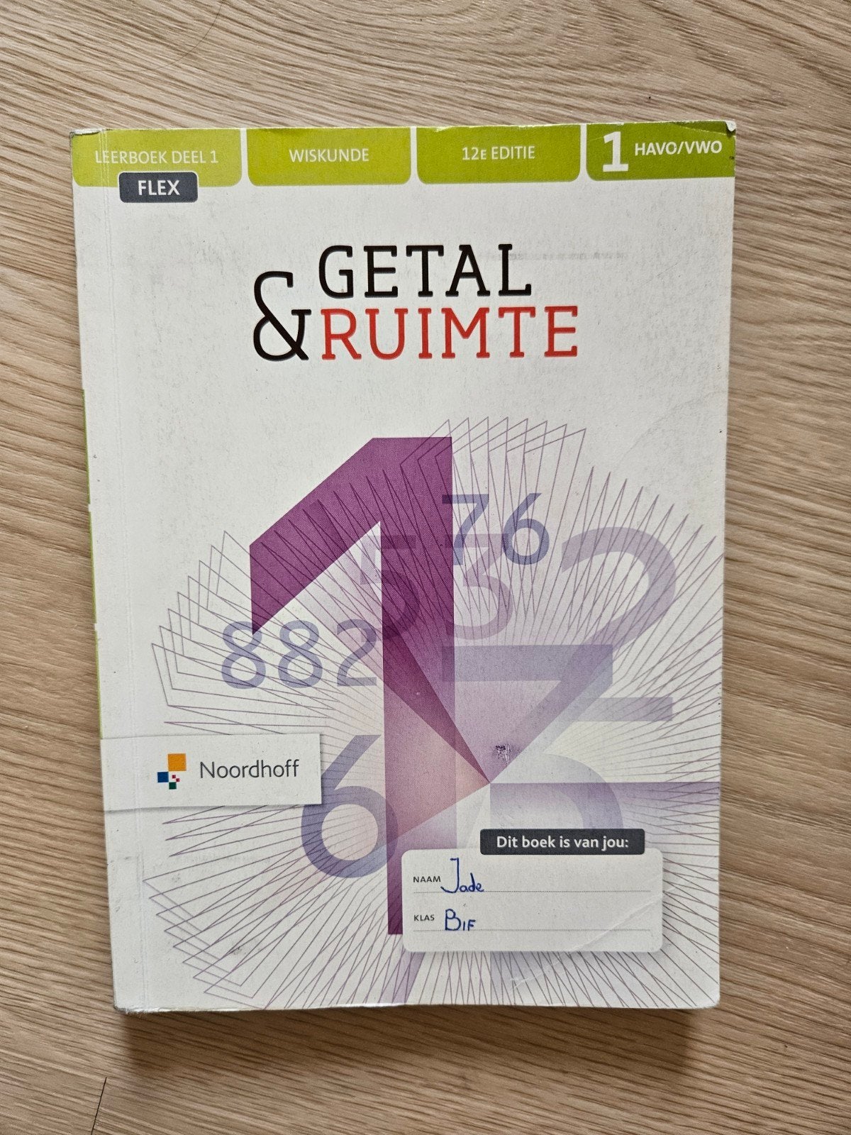 Getal & Ruimte Wiskunde HAVO/VWO 1 deel 1, 12e editie, Ophalen of Verzenden, Gelezen, HAVO, Wiskunde A
