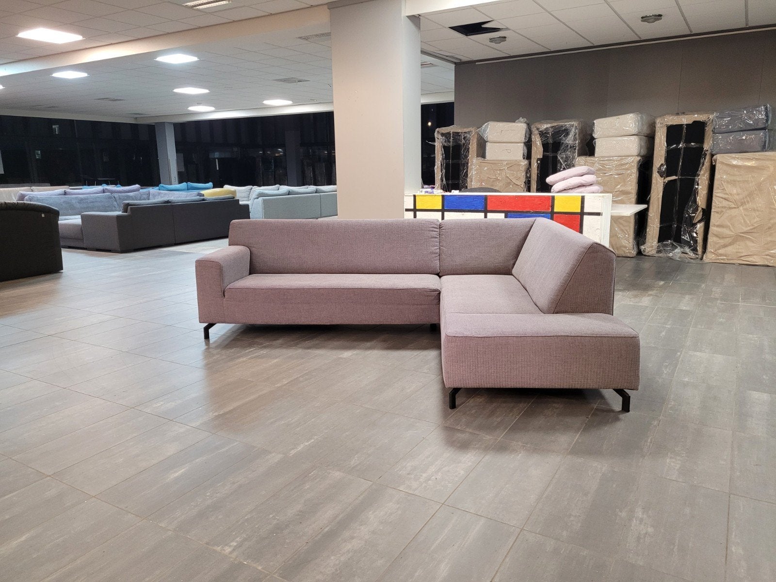 Foto 5 van ✅️️️️️️️ GEREINIGD grijs-lila hoekbank 270x220 | BEZORGEN
