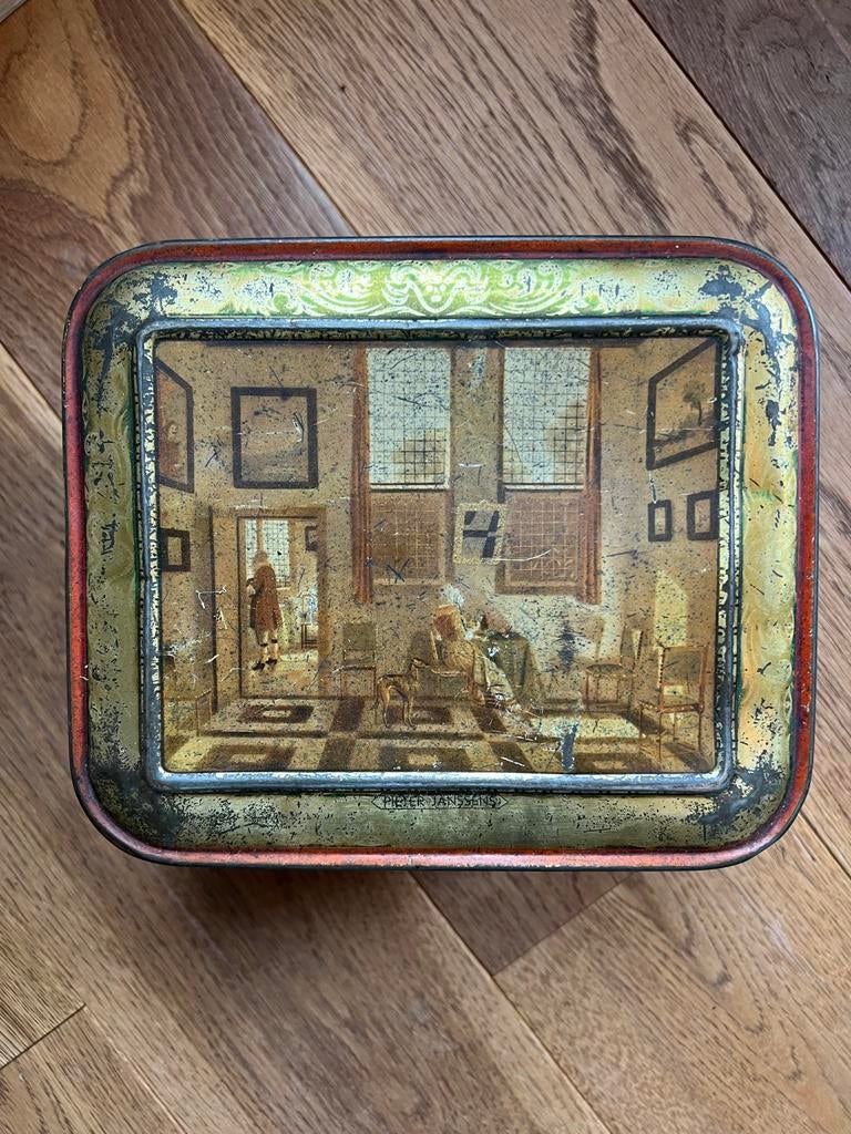 Vintage Broekema Koffie Thee Groningen Blik /Pieter Janssens, Verzamelen, Ophalen of Verzenden, Gebruikt, Koffie, Overige merken